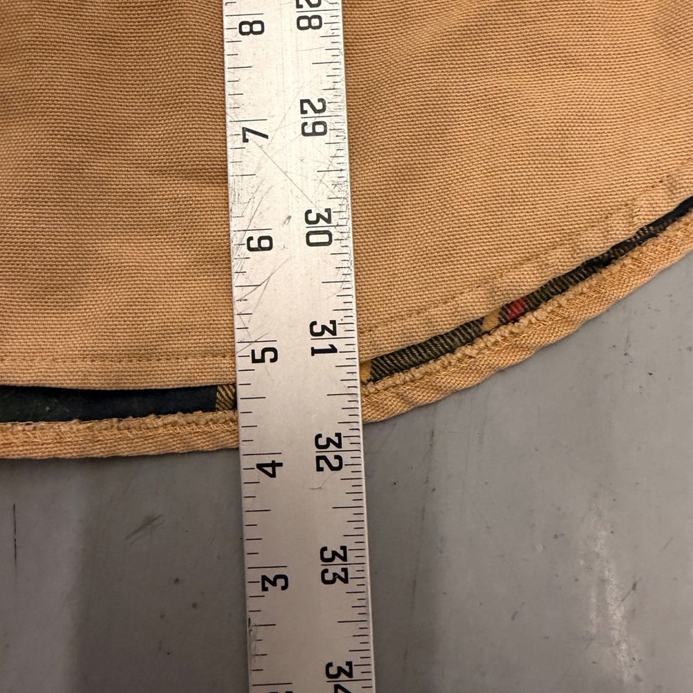 Vintage RedHead Mens Canvas Flannel Lined Shirt Jacket Tan LT Snap Workwear - Picture 6 of 11
